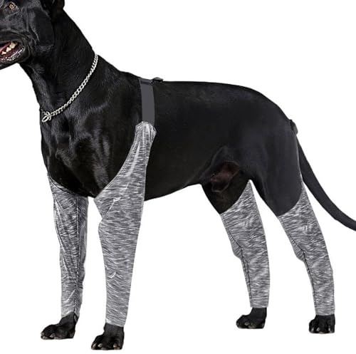 Hunde-Beinstulpen gegen Lecken, Hundehose und Ärmel gegen Lecken, wasserdichte Vorder- und Hinterbeine, Hundehose gegen Lecken, Anti-schmutzige Hundeärmel, verstellbar für Hunde vorne und hinten