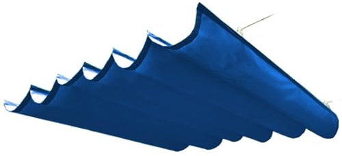 Tenda parasole impermeabile blu con tenda avvolgibile retrattile a forma di U per pergola per esterni per vele ombreggianti personalizzate, include kit di montaggio