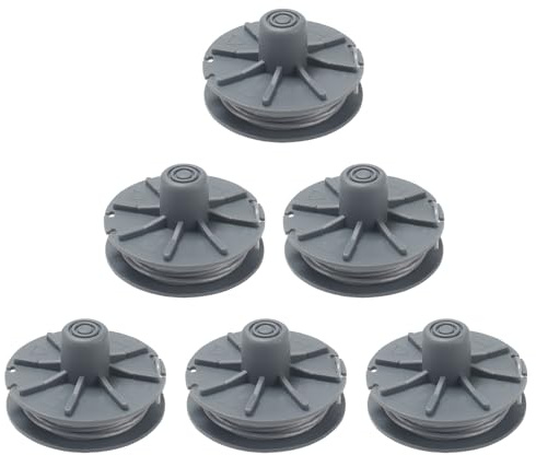 COEWUR 6pcs Bobina de Repuesto Ø1,6 mm Bobina Recortadora 6.1m Recambio Hilo de Desbrozadora para EasyCut 400/25 Art.9807 Easycut 400 Art.8846
