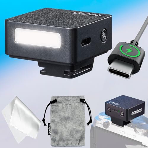 GODOX IM20 Flash Appareil Photo, 5 Niveaux de Sortie, 440 Flashs à Pleine Puissance, Chargement USB-C, Compatible avec Ricoh GR III, GR III X, Canon Sony Nikon Fujifilm Panasonic Olympus