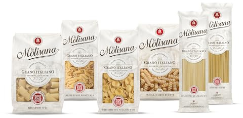 La Molisana - Multipack di Pasta Classica, Box da 3 Kg con 6 confezioni, Spaghetti, Spaghetti Quadrati, Rigatoni, Fusilli Corti Bucati, Mezze Penne Rigate, Orecchiette Pugliesi, Trafilatura al Bronzo