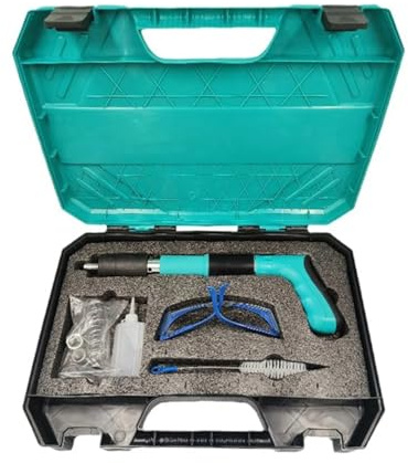 Pistolet Cloueur, Pistolet à ongles, agrafeuse de Construction, installation à domicile, plaque métallique, outil de fixation murale, Machine à ongles, Machine de tir de clous muraux(Blauw)