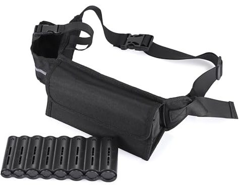 SUMTree - Monedero euro bolsa de almacenamiento de monedas con soporte para botellas, organizador de monedas con cinturón de transporte para camarera, colector, cajero (Negro)