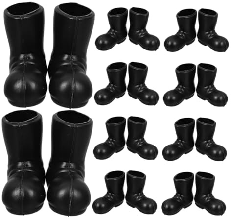 POPETPOP 20pcs Miniature Santa Boots Christmas Tree Ornaments Tiny Dollhouse Christmas Decor Mini Santa Shoes Figurines for Holiday Decoration