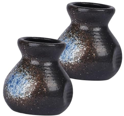 Palillero de cerámica con función dispensador, 2 piezas - Práctica caja de almacenamiento for el hogar y la cocina, decorativa e higiénica