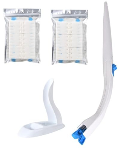 Escobilla desechable, escobilla para inodoro con cabezales desechables de algodón puro con detergente, con 24 cabezales de recarga desinfectantes, Toilet Brush Suit