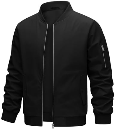 Xnova Chaqueta Ligera de Hombre Impermeable Cortaviento Chaqueta Entretiempo Hombre con Cremallera, Estilo Casual Deportivo con Bolsillos Chaquetas Softshell Primavera Verano