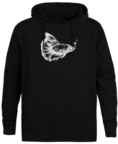 Akvarium I Fisk Svart Huvtröja Unisex Luvtröja