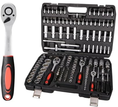 Cassetta Attrezzi Completa Kit Di Attrezzi Per Chiavi A Cricchetto Set Di Bussole Da 172 Pezzi Con Cricchetti In Un Versatile Set Da 172 Pezzi Adatto Per Officina E Garage