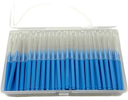 Typ I interdentalborste, 140 st/låda, 0,6 till 1,5 mm, rengöring mellan tänder, munvård, ortodontisk tandtråd i form (140 st blå 1,2 mm)