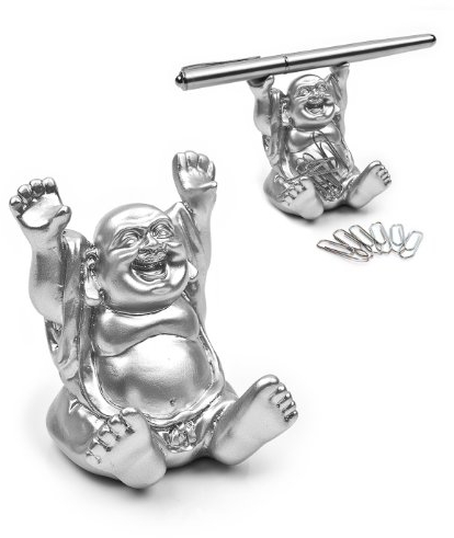 Balvi - Kugelschreiber- und Bueroklammernhalter HAPPY BUDDHA, Resin 25199