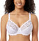 Delimira Women's Full Coverage Non-Foam Floral Lace Plus Size Underwired Bra White 38G
