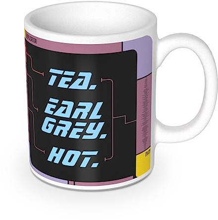 getDigital Tea. Earl Grey. Hot. Becher - Keramik-Tasse für Tee und Kaffee - Zeigt den Replikator aus einer berühmten Science-Fiction Serie - 300 ml