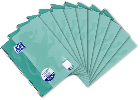 Oxford Collegeblock A4 punktkariert/dotted, 160 Seiten, grünblau, 10 Stück