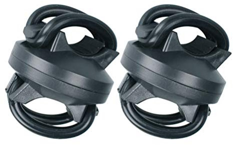 LIOOBO 2 Stücke Taschenlampe Halter 360 Grad Einstellbar Universal Fahrrad Taschenlampe Lampenhalterung Klemmständer Halter für Fahrrad Schwarz