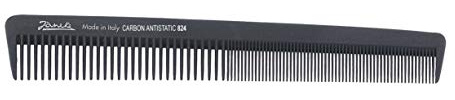 Jäneke Profi-Haarschneidekamm 55824 Carbon-Kamm ca. 19,5 cm (antistatisch) Haarkamm feine und weite Zahnung (824)