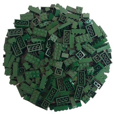 Q-Bricks Bausteine Box 300 Stück Classic Klemmbausteine, Moosgrün