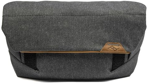 Peak Design Field Pouch V2, Charcoal, 2-in-1 Organizer and Sling Bag, Adjustable Shoulder Strap and Integrated Belt Loops, Weatherproof Nylon Canvas, Organizer Pouch or Carry Bag for Men and Women