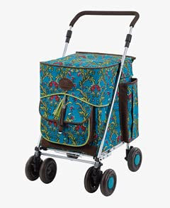 Sholley 4 Wheel Push Shopping Trolley, Strong, Well Balanced, Aids Walking, Regular 5'4 and Over (Covent Garden)