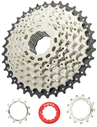 CYSKY 8-velocità ​​11-36T Wide Ratio MTB Mountain Bike Cassetta Adatta per Mountain Bike, Bicicletta da Strada, MTB, BMX (11-36T)