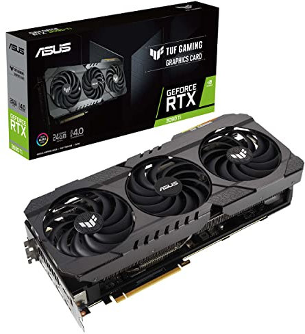 Asus TUF GeForce RTX 3090 Ti 24GB GDDR6X Gaming Grafikkarte (Nvidia Ampere, PCIe 4.0, DLSS, Raytracing, GDDR6X Speicher, 2X HDMI 2.1, 3X DisplayPort 1.4a, TUF-RTX3090TI-24G-GAMING)