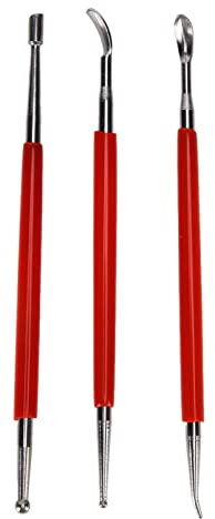 3 PCS Sculpting Tools,Clay Sculpting Modelling Tools Embossing Stylus with Double Sized Ball Tips Double End Tracing Dotting Stylus for Embossing Pattern