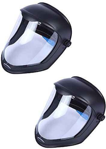 2x de Casco de Protección Facial con Visera Cubierta Protectora Antiniebla Molienda de Seguridad, Protege Contra Caídas O Volador