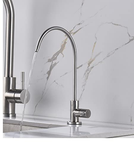 Apaix Drinking Water Faucet Brushed Stainless Steel, Kitchen Water Purifier Faucet for Non-Air Gap Reverse Osmosis Water Filtration System