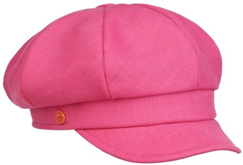Mayser Antje Light Leinen Ballonmütze Newsboy Cap Leinencap Sommercap Damencap Damen - Made in the EU mit Schirm, Futter Sommer Frühling-Sommer