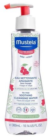 Mustela Fluido Detergente Lenitivo Senza Risciacquo Pelle Ipersensibile, 300 ml