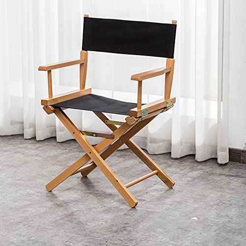 BIRLD Klappbarer Makeup Chair Für Kunden, Faltbar Holz Regisseure Stuhl, 61cm Tragbarer Direktor Stuhl, Outdoor Camping Stuhl Für Studio Schauspieler Personal (Size : 44CM-C)