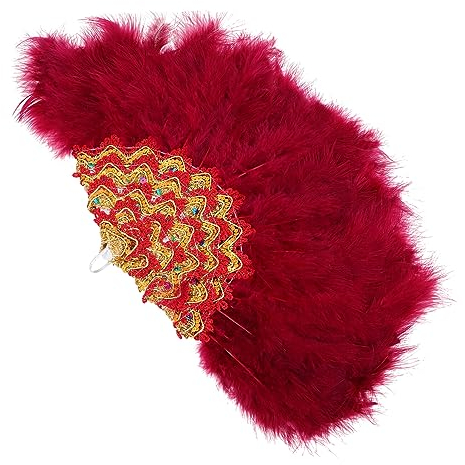 NOLITOY Braut-gefieder-fächer Hochzeits-gefieder-fächer Handfächer Aus Hochwertigem Material Als Party-fächer Oder Bühnenshow-fächer Federdesign Für Eleganten Look