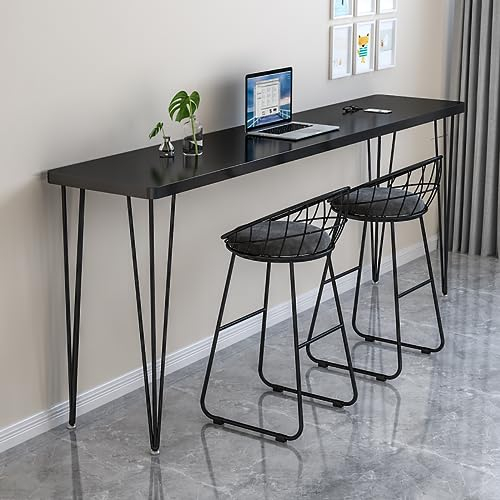JSDMBD Bartisch Küche, Tresentisch, Bistrotisch Stehtisch Esstisch, Stehtisch, Metallgestell, für Bars, Bistros, Wohnzimmer, Küchen, Cafés, Milchteeläden(Stuhl Nicht im Lieferumfang enthalten)