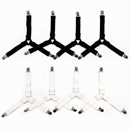 Sujetadores para Sábanas Triángulo Ajustable Suspensiones elásticas de la Pinza Cinturón de la cinturón Sujetadores Cubiertas Cubiertas Cubiertas Sofá Cojín Correa Clip Gadget Home Gadget (Color : 4p