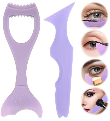 DUTIFUL Eyeliner Schablone Lidstrich Schablone Wimpern Schablone Wiederverwendbarer Eyeliner Hilfe Lidschatten Schablone Silikon Augen Make up Tool Wimpernkamm Eyeliner Schablone für Anfänger