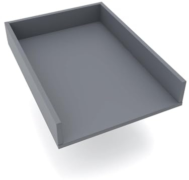 regalik Wickelaufsatz Universal für Kommoden, 72x54cm, abnehmbar, Graphit | Abnehmbar Wickelkommode Aufsatz, Wickeltischaufsatz mit Geraden Frontplatten, einfache Montage, pflegeleicht
