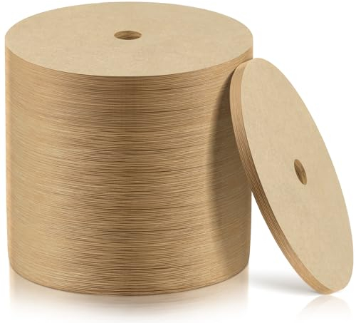 300 filtri per caffè a percolatore, 9,5 cm, filtro da caffè usa e getta naturale non sbiancato, filtri per caffè a disco per percolatori, campeggio, caffettiera, uso domestico e ufficio