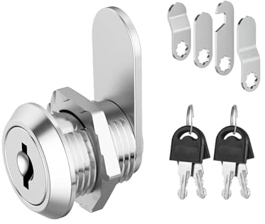 Serratura per cassetta delle lettere, viene fornita con 4 chiavi e 4 diverse piastre di serratura, serratura per armadio, serratura del mandrino, serratura della cassetta delle lettere, serratura a