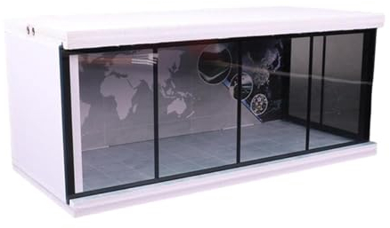 Fenteer 1:64 Parkplatz Vitrine Sammlerdisplay Vitrine Hintergrund Aufbewahrungsbox für Puppendruckgussauto-Sammlung Diorama, Streckenplan