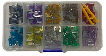 100-teiliges Profil-Mini-Blatt-Autosicherungs-Sortiment-Set for Auto-Auto-LKW-Sicherungen 2/3/5/7,5/10/15/20/25/30/35A mit Box Ersatzsicherung (Color : 100pcs with Box)