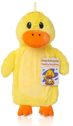 General Healthcare Cozy Creatures - Bolsa de agua caliente y funda supersuaves para niños Pato