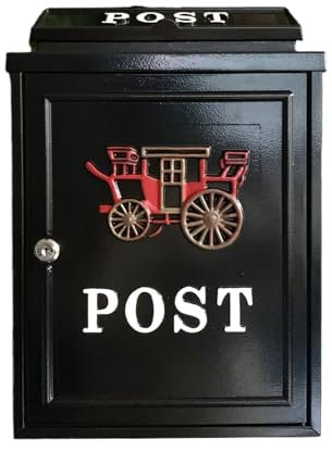 HWJFDC Buzon Exterior Buzón de Villa a Prueba de Lluvia Buzón de Villa inglés Antiguo Buzón de Exterior Buzón de Entrada Creativo(Red Carriage Stock)