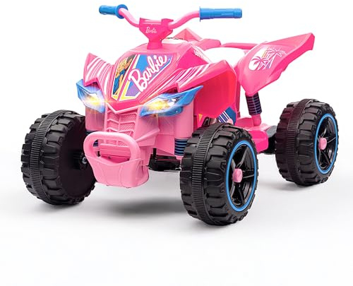 Barbie - 12 V ATV Ride On Spielzeug, lustige und aufregende Fahrt für Kinder, stilvolles Design für fantasievolles Spielen (Rosa)