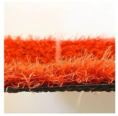 DUBTEDHOU Realistic & Durable Fake Turf, Red Artificial Grass Turf With Drainage Holes, Indoor And Outdoor Artificial Grass Carpet, Garden Decorative Use Natural and Realistic(150x200cm)