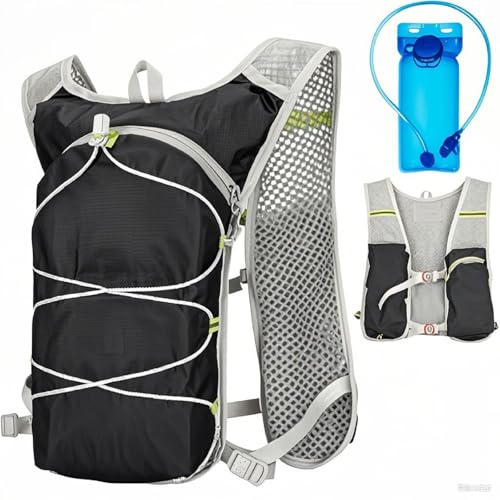 Feithmonic Gilet d'hydratation, Gilet Hydratation Running, Sac à Dos Hydratation, Gilet D'hydratation de Course à Pied, Sac à Dos Réglable Trail Running Cyclisme Camping avec Poche Hydratation 2 L