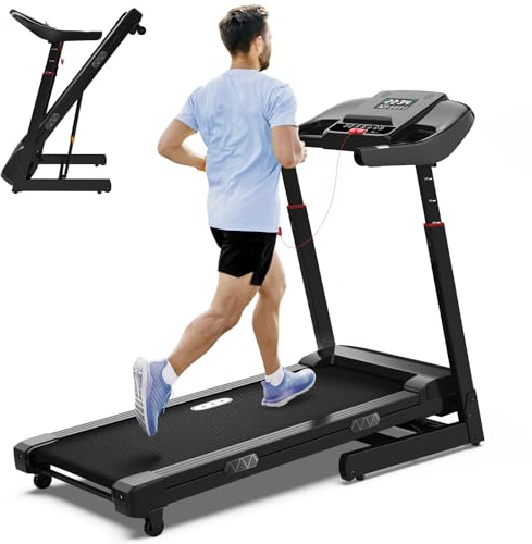 CIIHI Laufband mit 15% Autoneigung - 150 kg Traglast für Zuhause - Laufband Klappbar mit Höhenverstellbarer Handlauf, APP, Sprachsteuerung, Lautsprecher - 14 km/h (8,7 MPH)