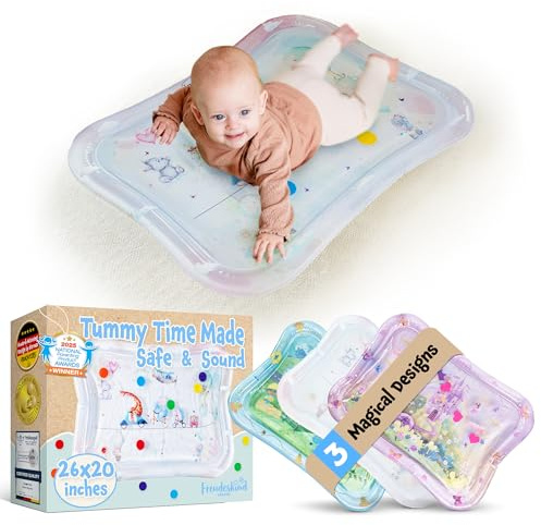 TummyTime Water Mat, Baby Toy, BPA Free from 2, 3, 6 or 9 to 24 Months, Sensory Montessori Play Mat, Baby Toy by Educator: Developed Indoors, Crawling Mat Gift Girls Boys - Liten