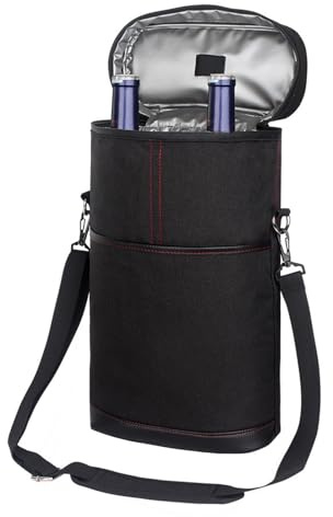 Porte-vin Isolé - Protection Portable Jusqu'à La Protection, Voyage en Bouteille Réutilisable Du Vin | Sac Glacière Durable Pour Restaurant Fête Pique-nique Maison Dîner Événements Vin Transport