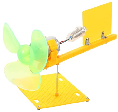 BESTonZON Generatore Eolico Didattico Piccolo Motore a Continua per Esperimenti Scientifici Kit Educativo per Studenti Giocattolo Scientifico da Scrivania per Apprendimento e Istruzione