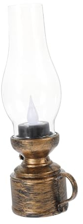 VALICLUD Lampe à Pétrole Électronique Vintage sans Flamme Décorative pour Bureau Et Intérieur Ambiance Rétro Style Ancien